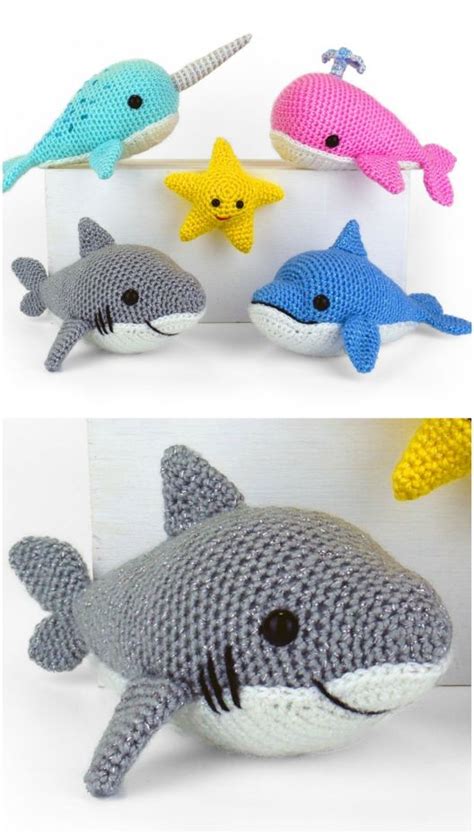 Shark Crochet Patterns - All The Cutest Ideas The WHOot | Crocheted shark pattern, Crochet shark ...