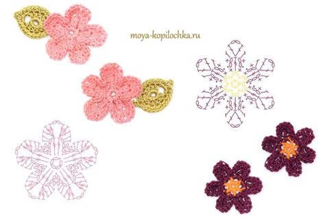 ergahandmade: 100 Crochet Flowers + Diagrams ( Part 1 ) | Crochet ...