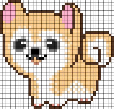 Download Cute Dog Perler Bead Pattern / Bead Sprite - Pixel Art Easy ...