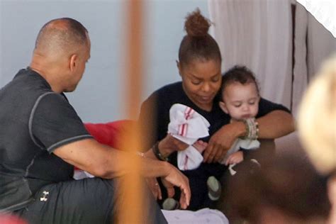 Janet Jackson feeds baby son Eissa in Miami Beach, Florida | Sandra Rose