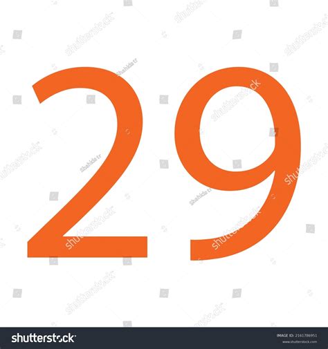 Number 29 Simple Clip Art Vector Stock Vector (Royalty Free) 2161786951 ...