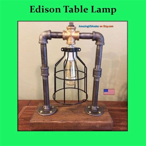 Edison Lamp - Industrial furniture - steampunk furniture - steampunk lamps - Edison light bulb ...