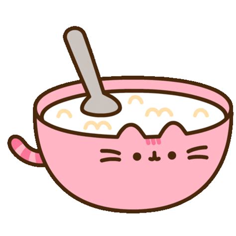 Breakfast Food Cat Sticker by Pusheen