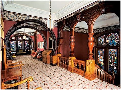 Stair landing and main hall, Carson Mansion, Eureka, California ...