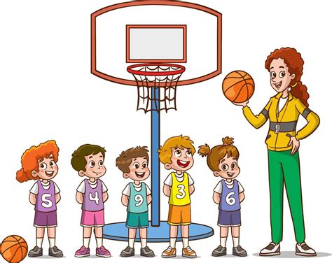 vector illustration of kids basketball team 13830853 Vector Art at Vecteezy