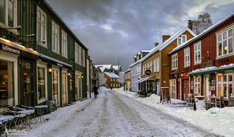 Winter street in Trondheim, Norway @ Phoide