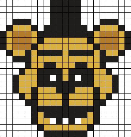 Golden Freddy Perler Bead Pattern