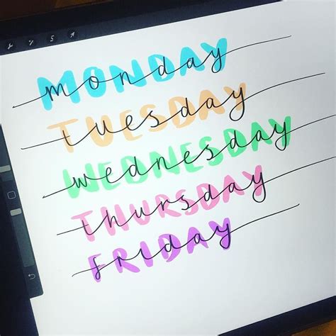 Bullet journal inspiration - days of the week font ideas. | Bullet ...