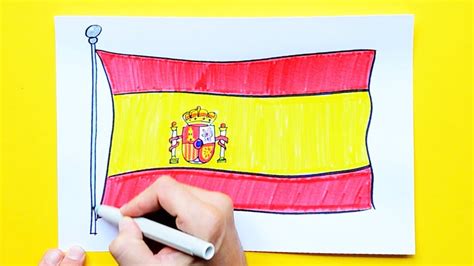 Spain Flag Drawing Step By Step Click here to save the tutorial to pinterest