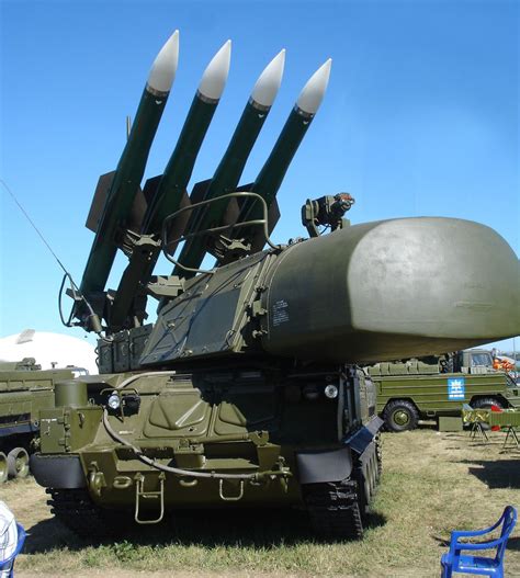 A Buk-M1-2 SAM system 9A310M1-2 TELAR at 2005 MAKS Airshow African ...