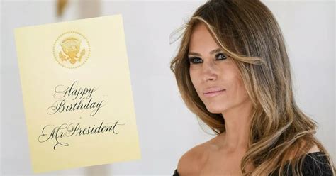 There's a weird stain on Donald Trump's birthday card from wife Melania ...