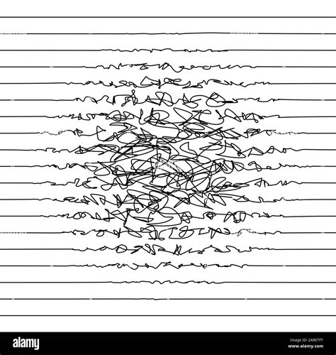 Doodle illegible handwriting pattern. Black scribbles on white background. Vector illustration ...