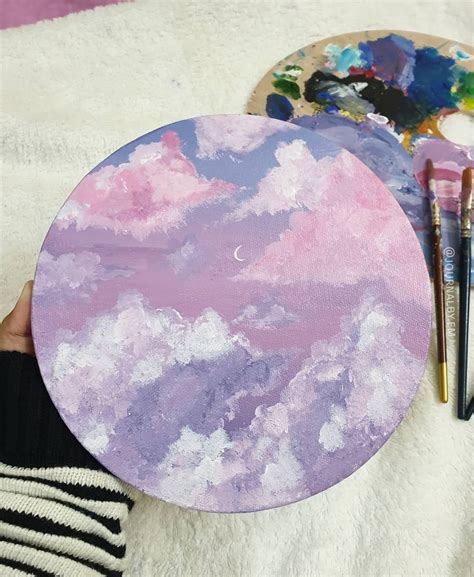 Pink Clouds Aesthetic Drawing