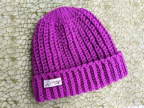 Ads-Free Crochet Ribbed Hat Pattern for Beginners - Crochet Bits