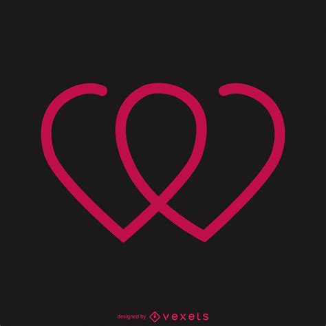 Two Hearts Together Logo Template Vector Download