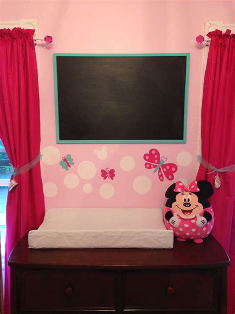 Minnie Mouse Nursery - I like the dark pink curtains Baby Room, Minnie Mouse Nursery, Baby L ...