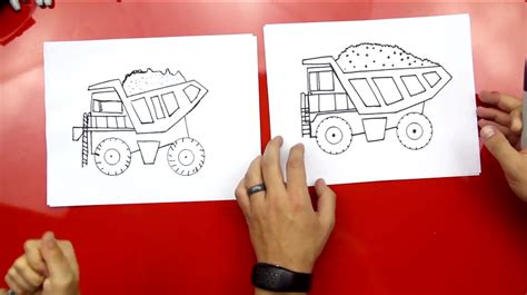 How To Draw A Dump Truck - Art For Kids Hub