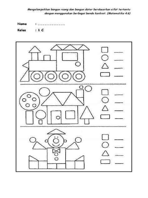 Mewarnai Bentuk Bangun Datar | PDF