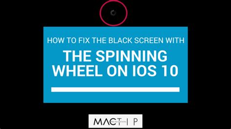 How to Fix the Black Screen with The Spinning Wheel On iOS 10? - MacTip