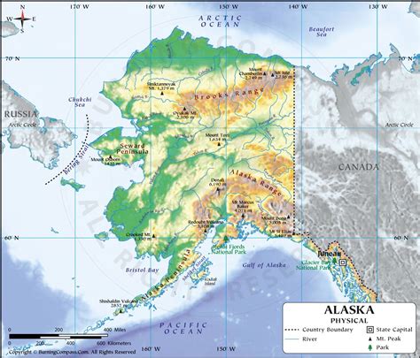 Alaska Physical Map HD