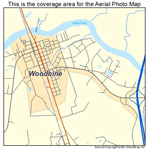 Aerial Photography Map of Woodbine, GA Georgia