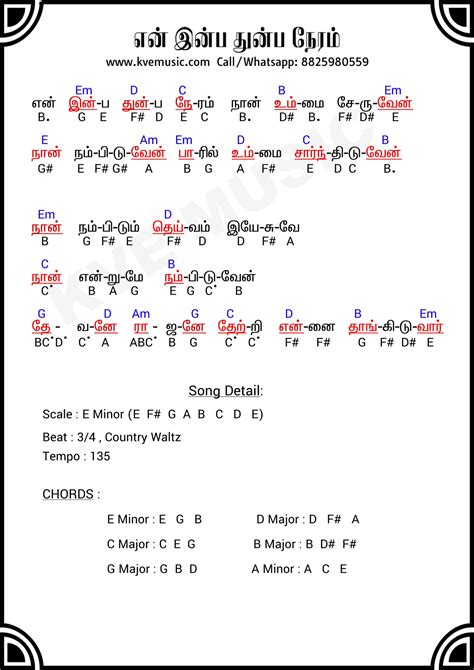 என் இன்ப துன்ப | En Inba Thunba Neram | Tamil Christian Song Music Notes | Chords Lead Keyboard ...