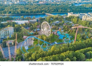 Aerial View Amusement Park Ferris Wheel Stock Photo (Edit Now) 707029924