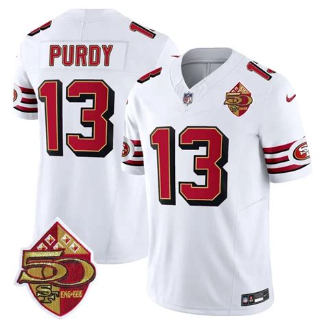 Brock Purdy San Francisco 49ers 1996 Throwback White Jersey - All Stit ...