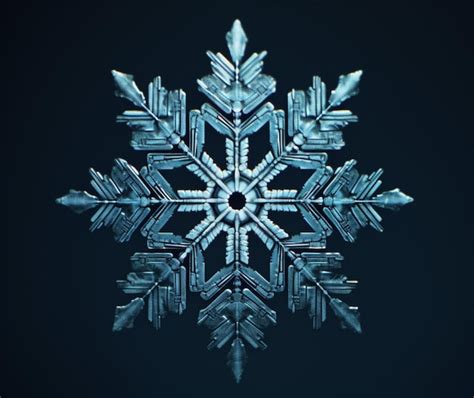 Premium AI Image | The symmetry of snowflakes