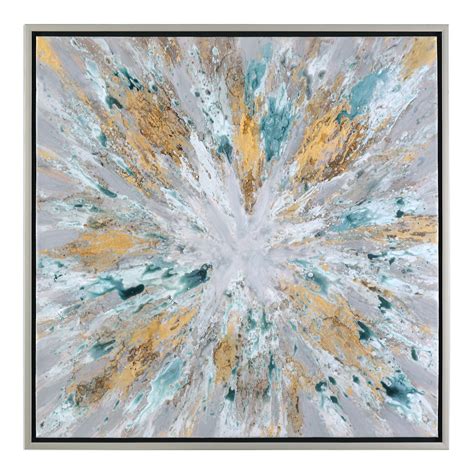 Exploding Star Modern Abstract Art in 2020 | Abstract canvas wall art ...