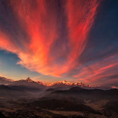 2932x2932 Sunset Of Tibet Mountains Ipad Pro Retina Display ,HD 4k ...