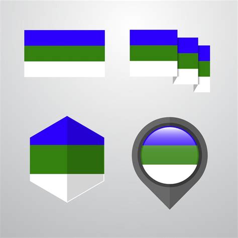 Komi flag design set vector 14197743 Vector Art at Vecteezy