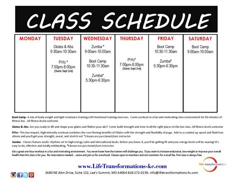 Fitness Classes - Life Transformations