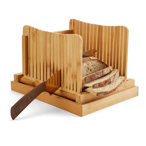 Bread Slicers for Homemade Bread and Loaf Cakes By Kozy Kitchen, 100% Organic Bamboo Bread ...