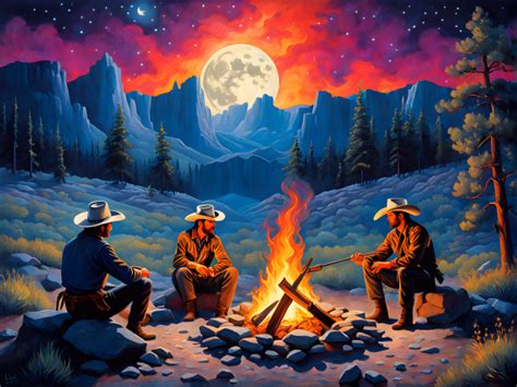 Campfire Cowboys Free Stock Photo - Public Domain Pictures