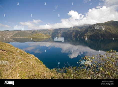 Cuicocha caldera and Crater lake at the foot of Cotacatchi Volcano in ...