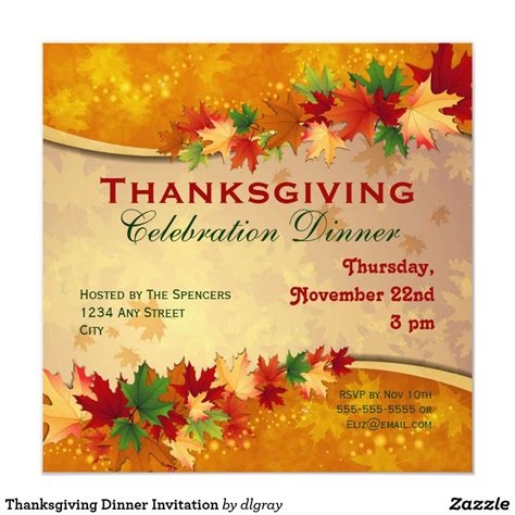 Thanksgiving Dinner Invitation | Thanksgiving dinner invitation, Thanksgiving invitation, Dinner ...