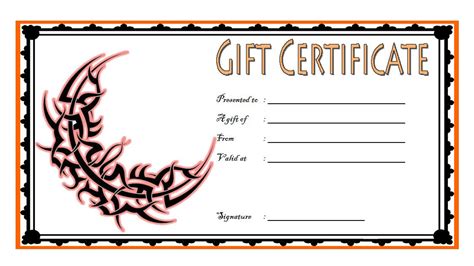 Tattoo Gift Certificate Template FREE 2 | Gift certificate template ...