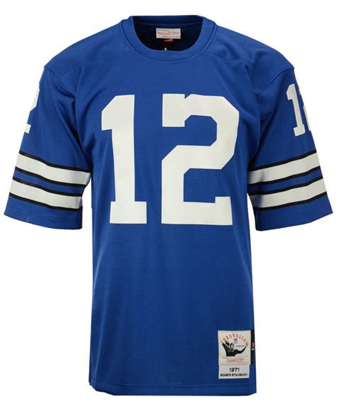 Mitchell & Ness Roger Staubach Dallas Cowboys Authentic Football Jersey in Blue for Men - Lyst