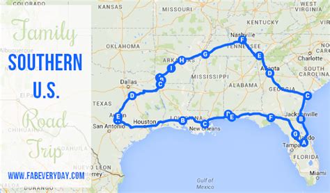 Southern USA Road Trip Route and Recommendations - Fab Everyday