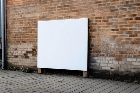 Premium Photo | A blank white mockup sign isolated outside ai generative