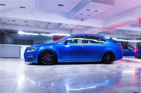 Custom Parts Giving Blue Skoda Octavia a Distinctive Appearance — CARiD.com Gallery