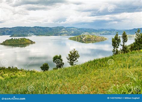 Lake Kivu in Rwanda stock photo. Image of horizon, lakes - 143755962