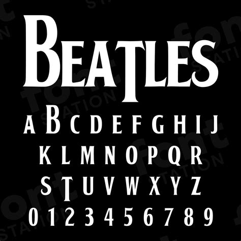 The Beatles Font - Rock Band Font - Instant Download