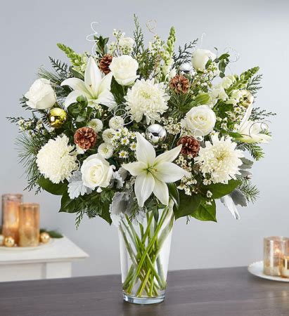 White Winter Flower Arrangement in Largo, FL - Rose Garden Florist