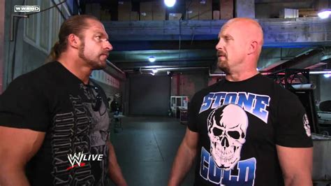 Raw: Triple H crosses paths with "Stone Cold" Steve Austin - YouTube