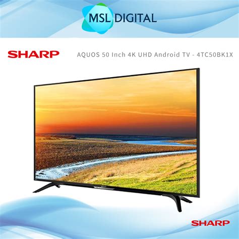 Sharp AQUOS 50 Inch 4K UHD Android TV - 4TC50BK1X - MSL Digital Online ...