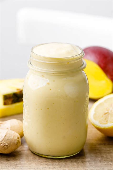 Creamy Lemon Ginger Morning Smoothie for Good Gut Health - Healthy ...