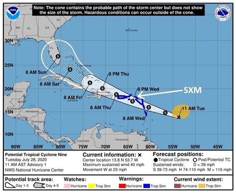 St. Martin News Network - A Tropical Storm Warning Issued for St. Maarten.