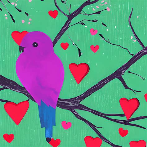 Watercolor Bird Sitting in a Tree · Creative Fabrica